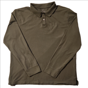 3/$20 George Men's Dark Olive Long Sleeve Polo Shirt